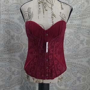 Padma contour sweetheart corset top Size Large deep red Size Large Sexy Goth